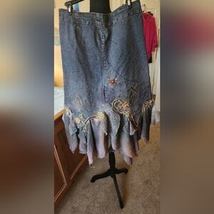 Vintage  H.I.T. jean USA denim skirt